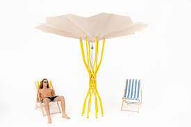 Blossoming Beach Umbrella Turns Solar