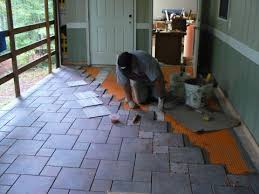 Wood Porch With A Tile Deck Jlc