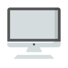 Computer Monitor Icon Flat Style