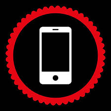 Smartphone Flat Red Color Icon Pda