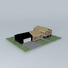 Split Level House Free 3d Model Cgtrader