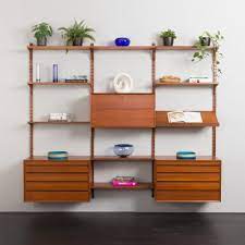 Teak Wall Unit With 2 Dressers By Poul