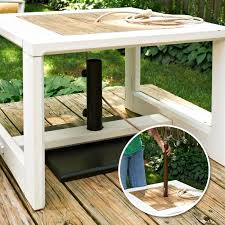 Make A Side Table Umbrella Stand