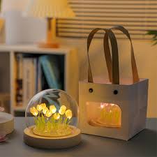 Tulip Night Light With Dome Glass