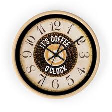 Coffee O Clock Wall Clock Coffee Bean
