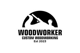 Capenter Industry Logo Design Wood Log