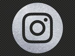 Hd Silver Glitter Round Instagram Logo
