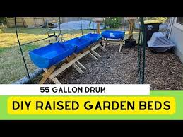 Blue Barrel Raised Garden Bed With Easy