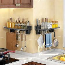 Kitchen Spice Rack Wall Mounted With 6