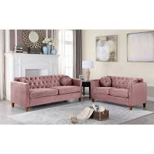 Rose Velvet 3 Seater Lawson Sofa