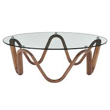 Modern Large Round Glass Top Side Table