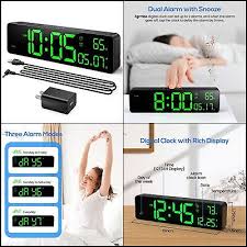 Zgrmbo Digital Clock With Huge Clear Digits To Display Time Date Roo