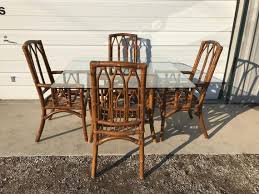 Buy Dining Set Rattan Faux Bamboo