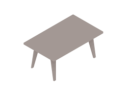 eames rectangular coffee table 3d