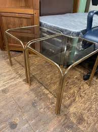 Brass And Glass End Tables Furniture