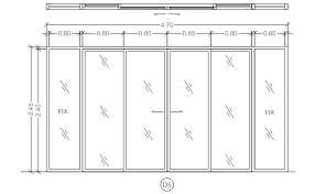 Glass Door Design In Detail Autocad