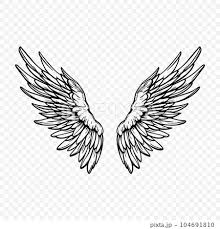 Vector Black Wing Icon Vintage Angel