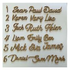 Script Font Personalised Wooden Names