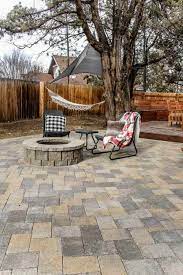 A Paver Patio With Fire Pit