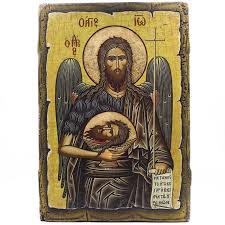 Handmade Wooden Orthodox Icon St John