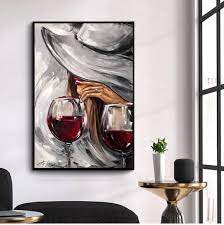 Wine Glasses Art Print Wall Art