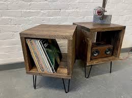 Record Storage Cube Turntable Stand