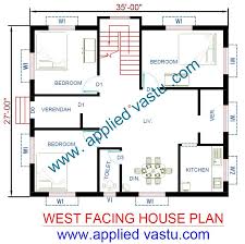 West Facing Hose Plan Vastu Map