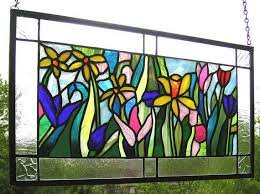 Stained Glass Window Panel Flower