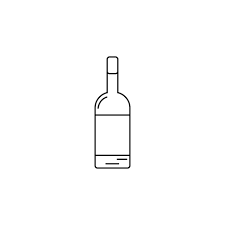 Wine Bottle Vector Ilration Simple