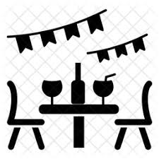 61 040 Outdoor Party Table Icons Free