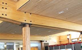 timber connections joining beams to columns