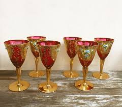Tre Fuochi Venetian Murano Glass Ruby