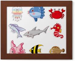 Wall Mural Cartoon Fish Icon Pixers Co Nz