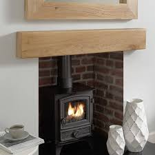 solid oak beam rustic character mantel