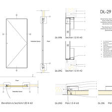 Dl29 Flush Riser Door In Wall Detail