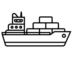 Premium Vector Black Icon Cargo Ship