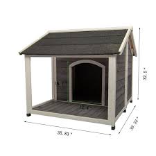 Foobrues Solid Pine Wood Dog House With