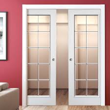 Double Pocket Decima White Sliding Door