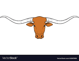 Longhorn Head Texas Design Bull Icon