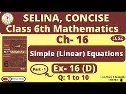 Class 6 Icse Selina Concise Math
