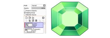 Vibrant Gem Icons In Paint Tool Sai