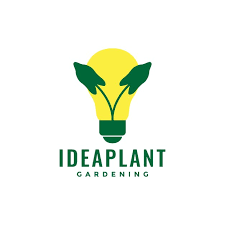 Plant Garden With Lamp Light Idea Logo