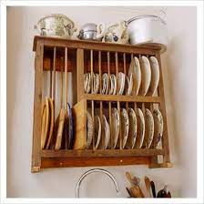Wooden Wall Mounted Plate Rack