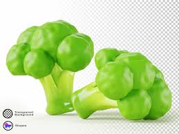 Green Broccoli Vegetable 3d Render Icon