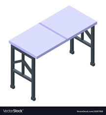 Folding Table Icon Isometric Style