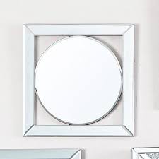 Square Chrome Mirrored Wall Art Modern