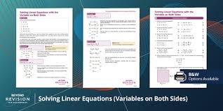 Solving Linear Equations Variables