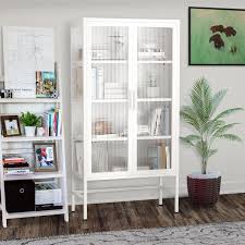 2 Glass Doors Pantry Organizer With