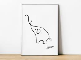 Pablo Picasso Elephant Print