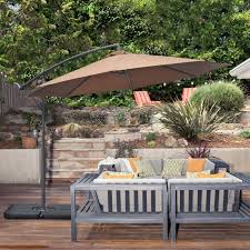Outsunny 9 6ft Offset Patio Umbrella